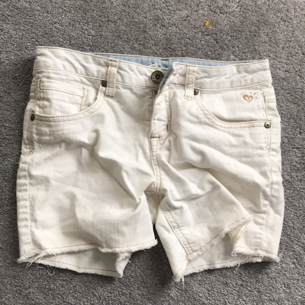 Girls white shorts